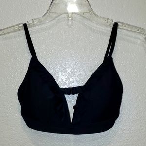 NWT J. Crew Factory Black Bikini Top Small